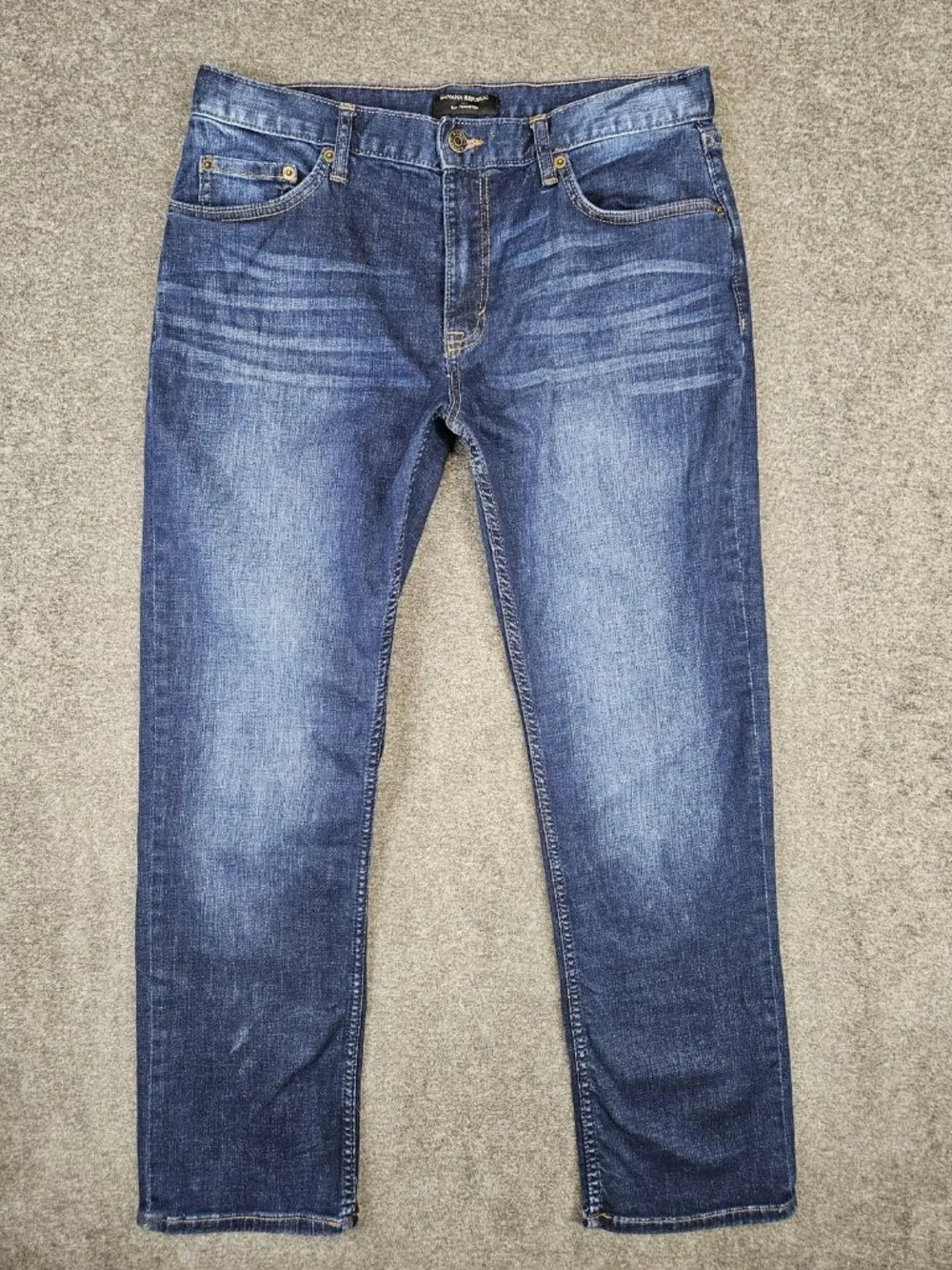 Banana Republic Slim Techmotion Dark Blue Wash Jeans Mens 34x30 (34x28)